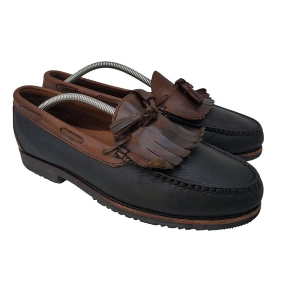 ALLEN EDMONDS Tassel Loafers 'Nashua' Mens 11.5 D Black/Brown‎ Leather USA $425 - Picture 1 of 13